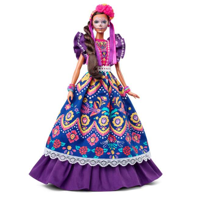 Barbie 2022 Día De Muertos Doll in Ruffled Dress And Calavera Face Paint - Image 1 of 6