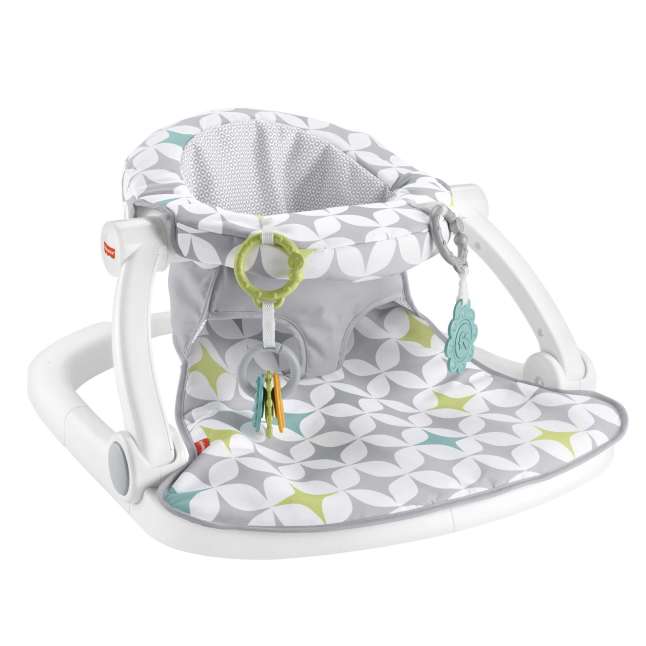 Fisher-Price Sit-Me-Up Floor Seat Portable Baby Chair With 2 Toys, Starlight Bursts - Image 1 of 6