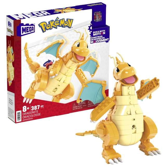 MEGA Pokémon Building Toy Kit Dragonite (387 Pieces) With Motion For Kids - Imagen 1 de 6