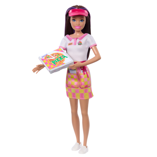 Barbie Skipper First Jobs, Pizzeria Waitress Doll With Accessories, includes Pizza & Takeout Box - Imagen 1 de 3