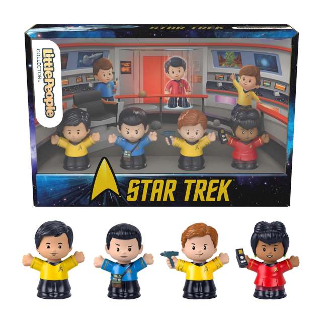 Little People Collector Star Trek Special Edition Set For Fans, 4 Figures in Gift Package - Image 1 of 6