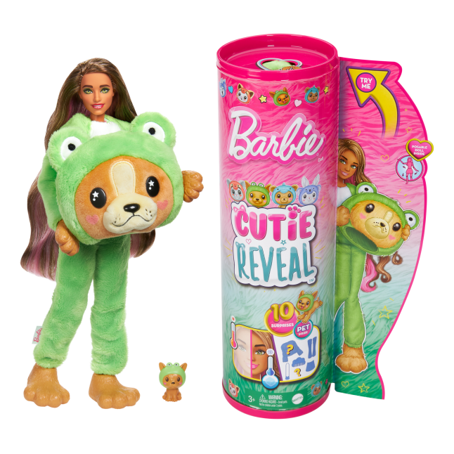 Barbie Cutie Reveal Boneca Cachorrinho Vestido de Sapo - Imagen 1 de 6