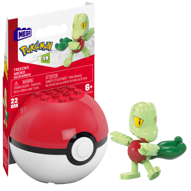 MEGA Pokémon Jogo de Construção Pokébola Treecko - Imagem 1 de 6
