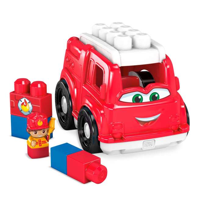 MEGA BLOKS Freddy Fire Truck Building Set With 4 Big Building Blocks - Imagen 1 de 5