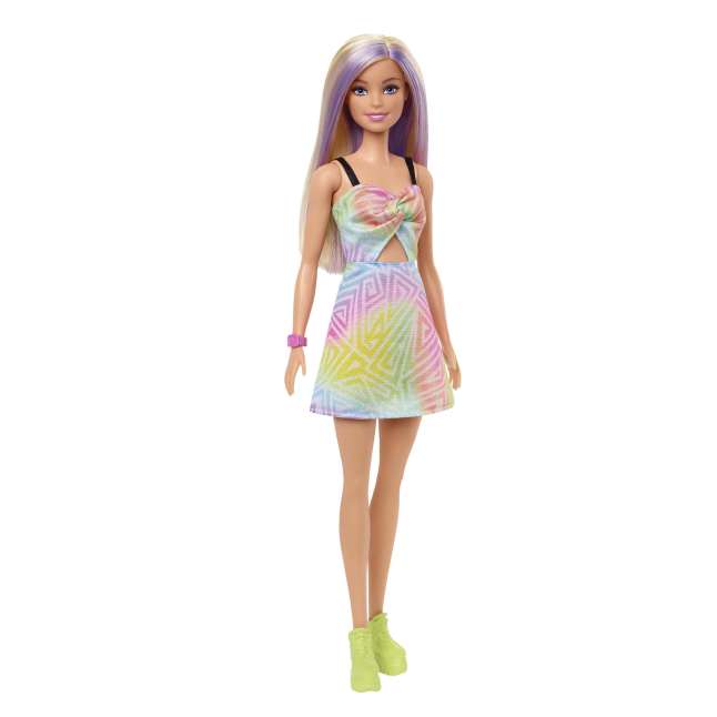 Barbie Fashionista Muñeca Vestido Tie Dye Colores Pastel - Image 1 of 6