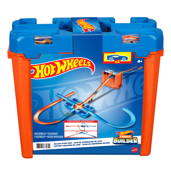 Hot Wheels Track Builder Pista de Juguete Caja de Acrobacias De Lujo - Image 1 of 6