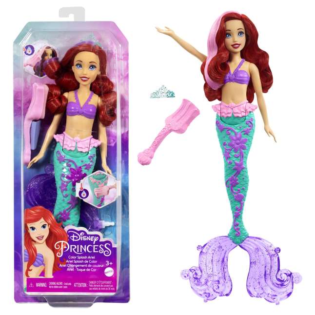 Disney Princesa Boneca Ariel Surpresa de Cor - Imagen 1 de 6