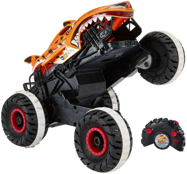 Hot Wheels Monster Trucks Véhicule Téléguidé HW Unstoppable Tiger Shark - Image 1 of 6