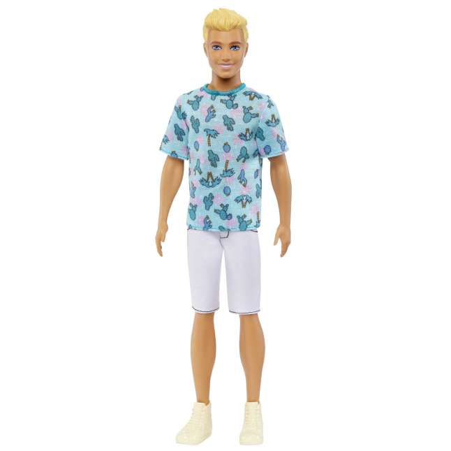 Barbie Fashionistas Ken Poupée 211, Cheveux Blonds, T-Shirt Cactus - Imagen 1 de 6