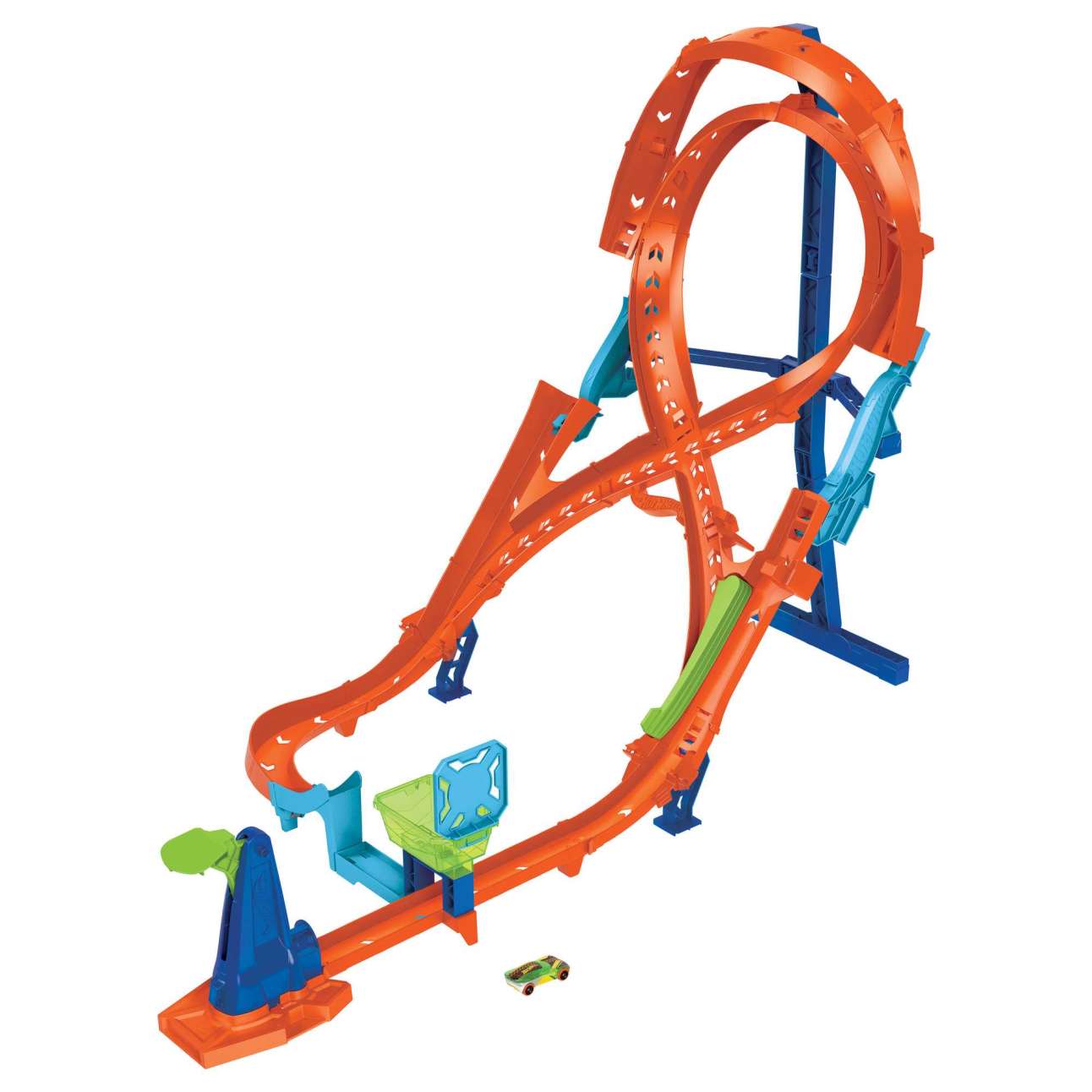 Hot Wheels - Cascade Grand Huit - Coffret 2 Pistes Et 1 Voiture - Petite Voiture - 3 Ans Et + - Imagen 1 de 8