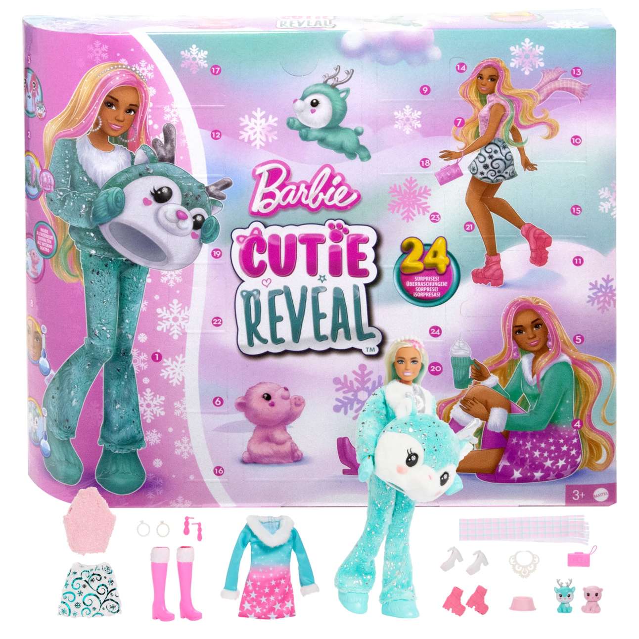 Barbie-Calendrier De L’Avent Cutie Reveal-1 Poupée Et 24 Surprises - Image 1 of 6