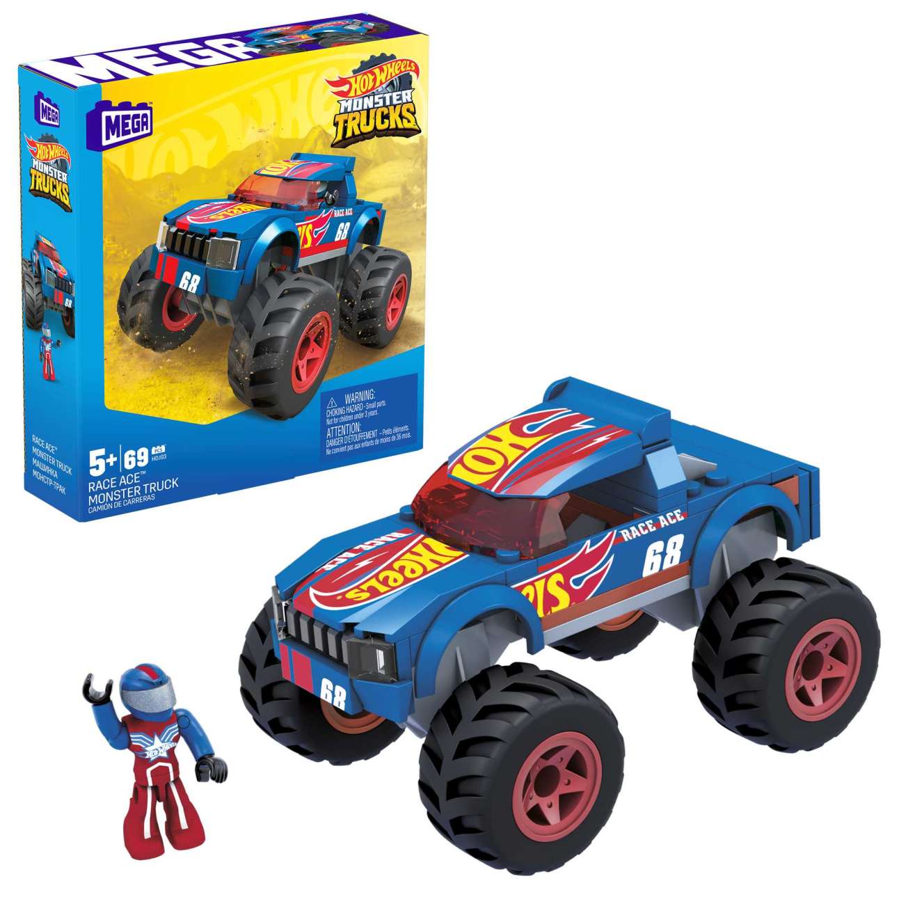 Конструктор Mega Construx Hot Wheels Монстр-трак Рейс Эйс - Image 1 of 6