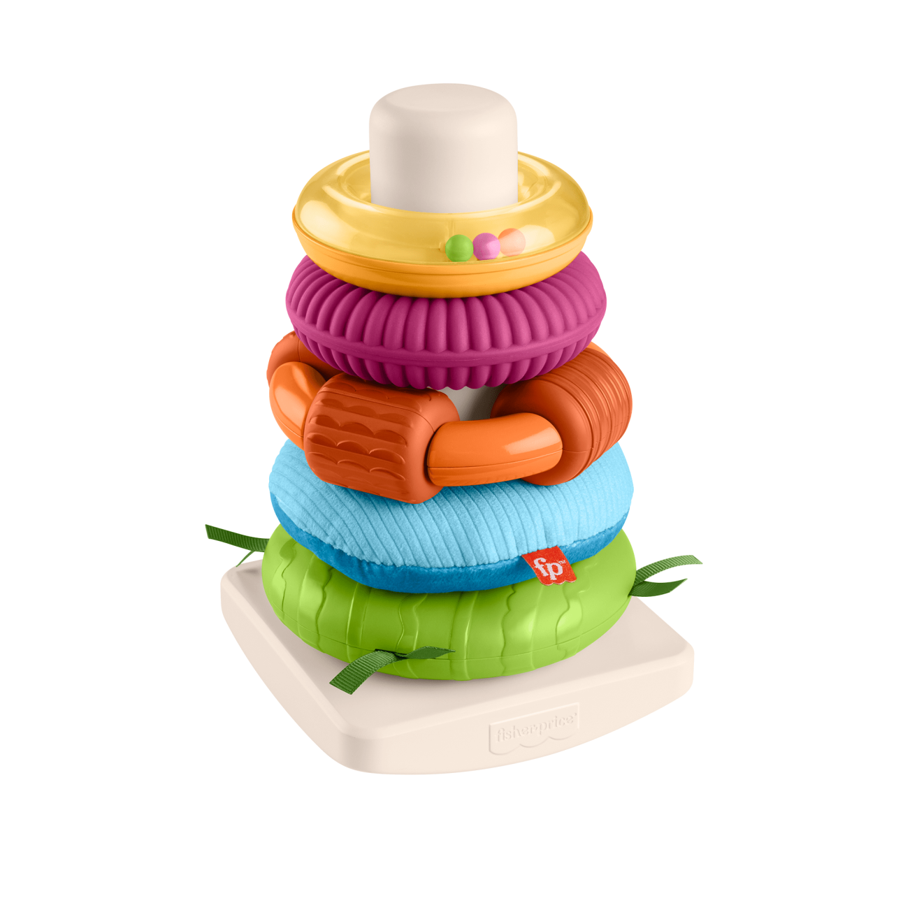 Devrilmez Tabanlı Fisher-Price Duyusal Gelişimi Destekleyen Renkli Halkalar, Bebekler Için Ince Motor Becerilerini Geliştiren Aktiviteler - Image 1 of 6