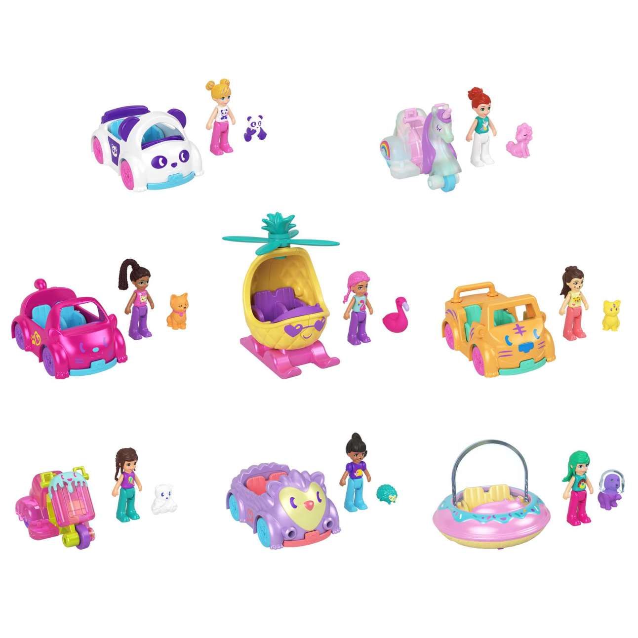 Polly Pocket - Assortiment Mini-Figurine et Véhicule - Imagen 1 de 15