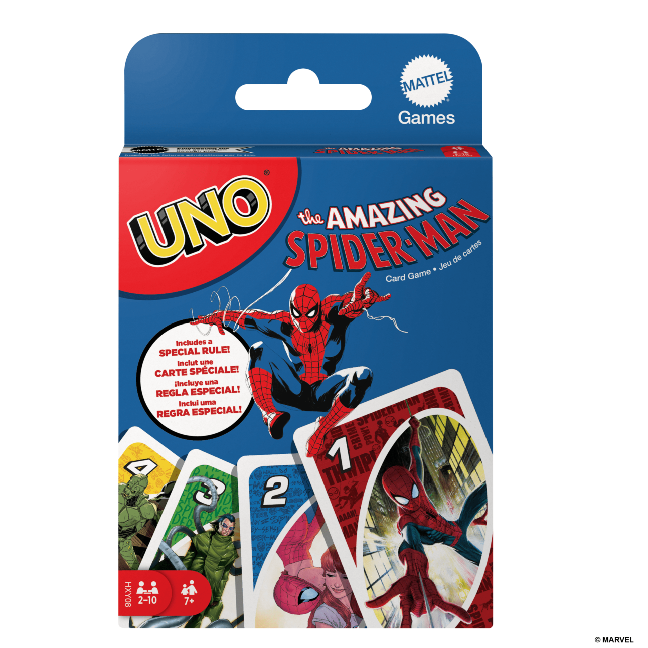 Uno The Amazing Spider-Man Card Game For Kids, Adults & Family Night Inspired By Marvel Comic Book Series - Image 1 of 3