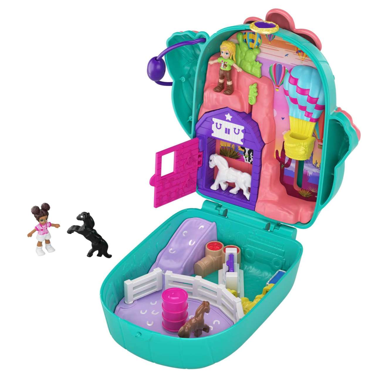 Polly Pocket Cactus Cowgirl Ranch Compact - Image 1 of 6