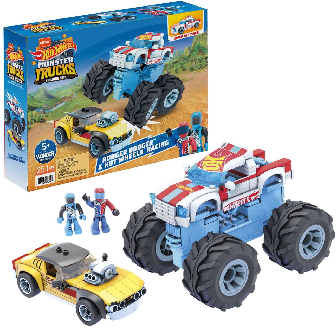 Mega Construx Hot Wheels Rodger Dodger & Hot Wheels Racing - Image 1 of 6