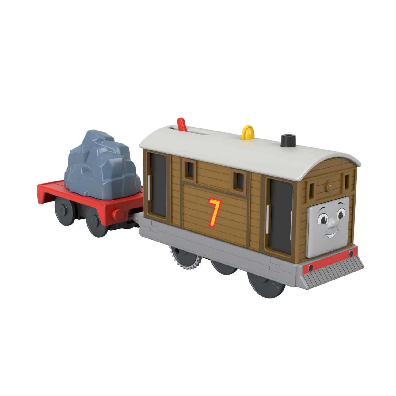 Thomas & Friends Toby Motorized Toy Train Engine With Cargo For Preschool Kids - Image 1 of 6