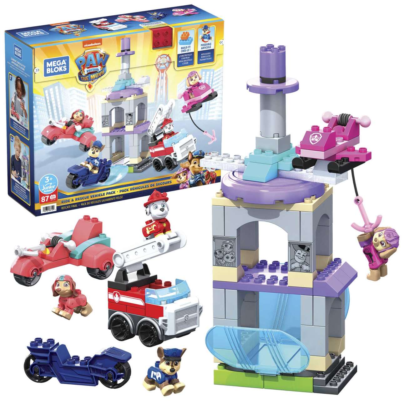 Mega Bloks PAW Patrol Ride & Rescue Vehicle Pack - Image 1 of 6