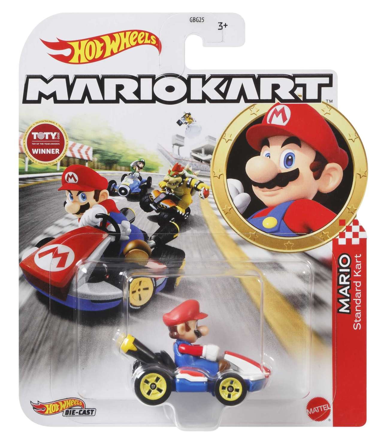 Hot Wheels Mario Kart Mario, Standard Kart Vehicle - Image 1 of 6