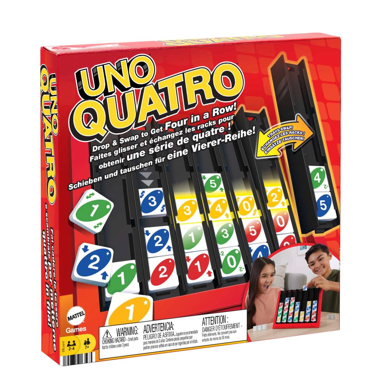 Mattel Games - Uno Quatro - Jeu De Cartes Famille - 7 Ans Et + - Image 1 of 6