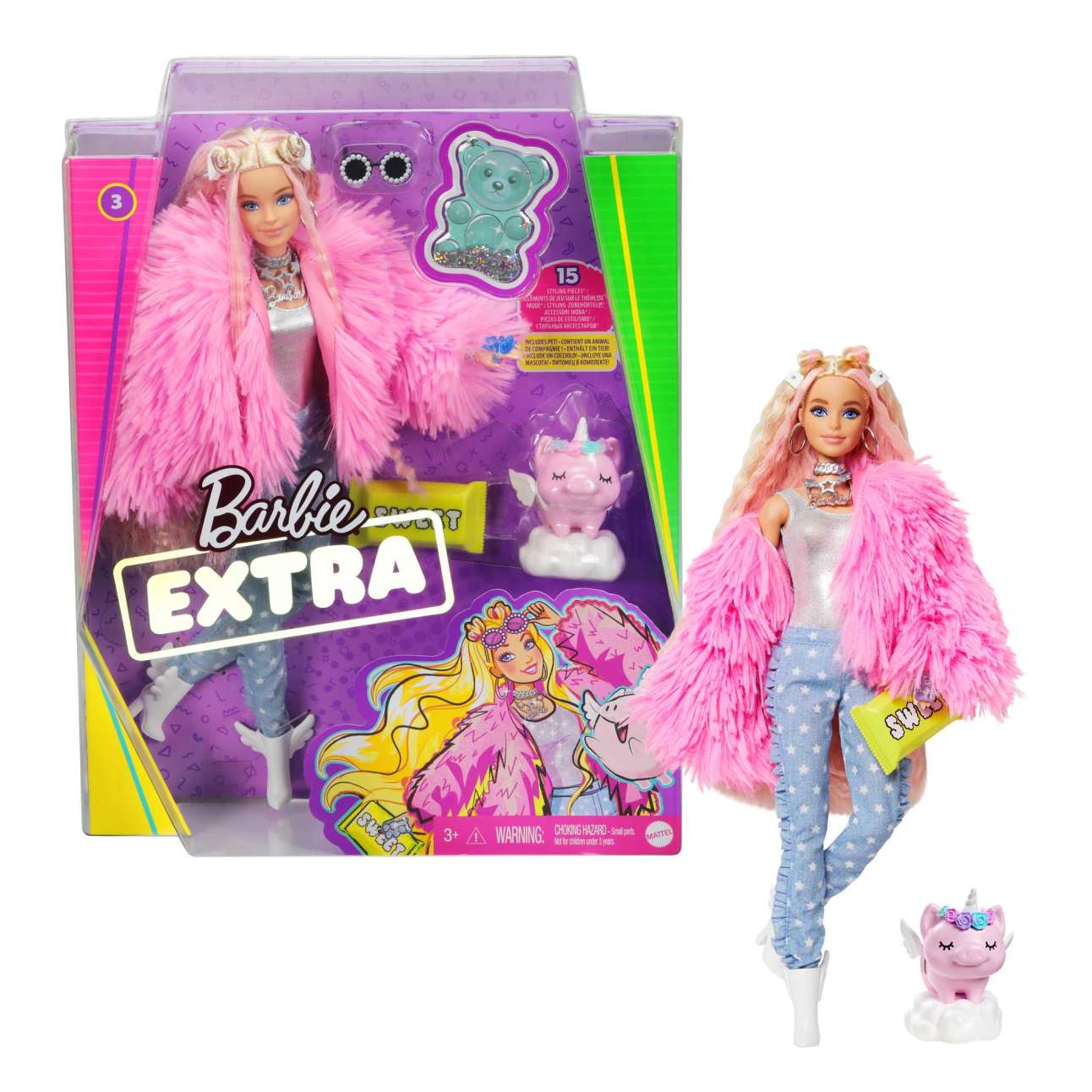 Кукла Barbie Экстра в розовой куртке - Image 1 of 6