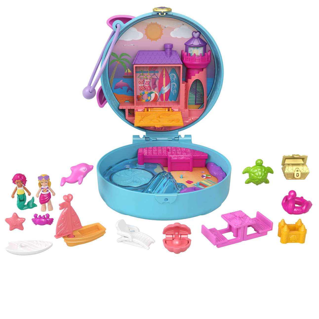 Polly Pocket Cofanetto Spiaggia Dei Delfini - Image 1 of 7