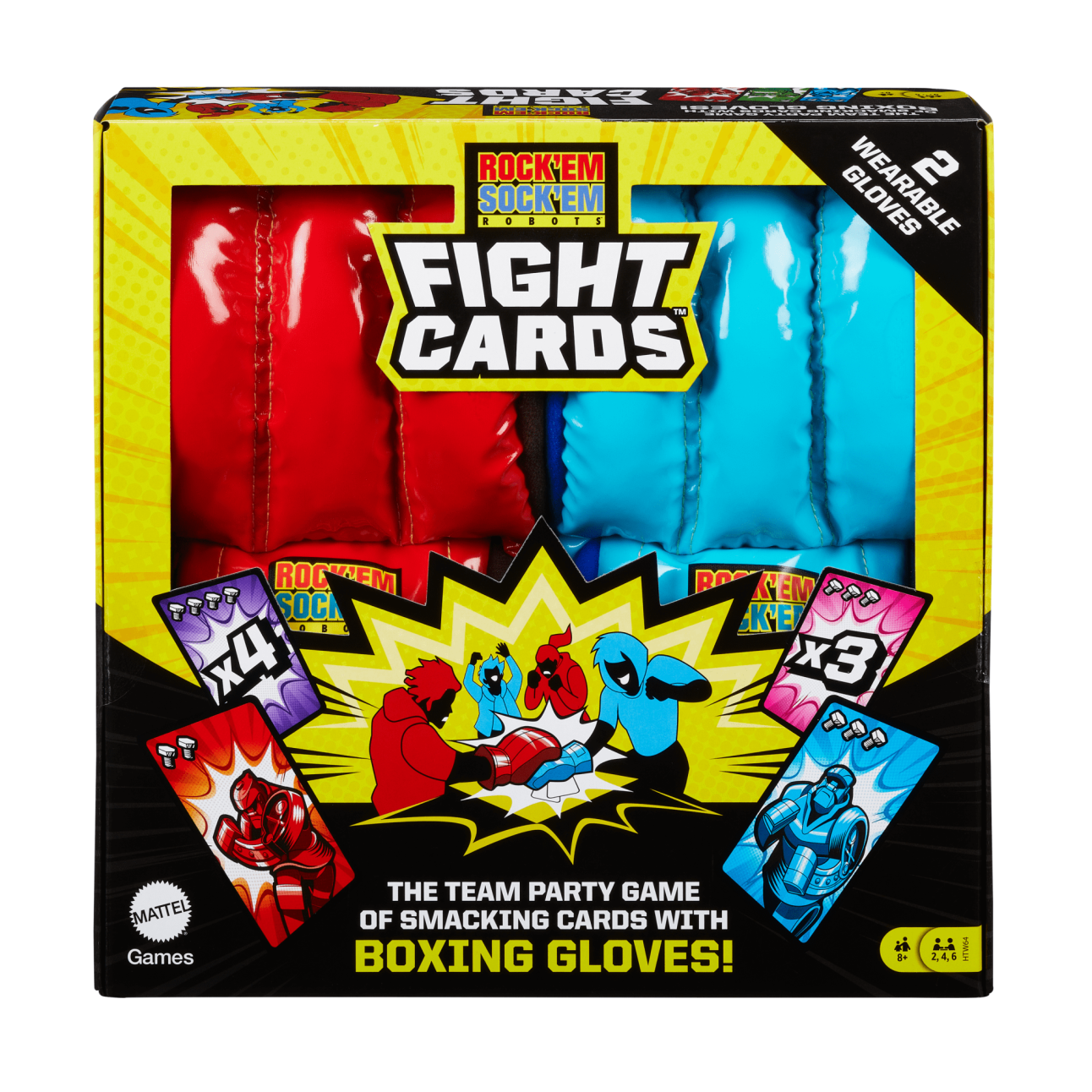 Mattel Games Juego De Cartas Con Guantes De Boxeo Rock'Em Sock'Em Robots - Image 1 of 6