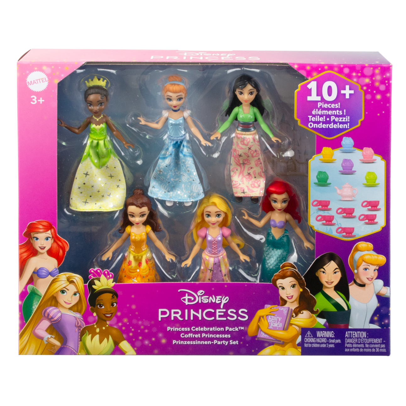 Disney Princess Toys, 6 Small Dolls And Accessories - Image 1 of 1