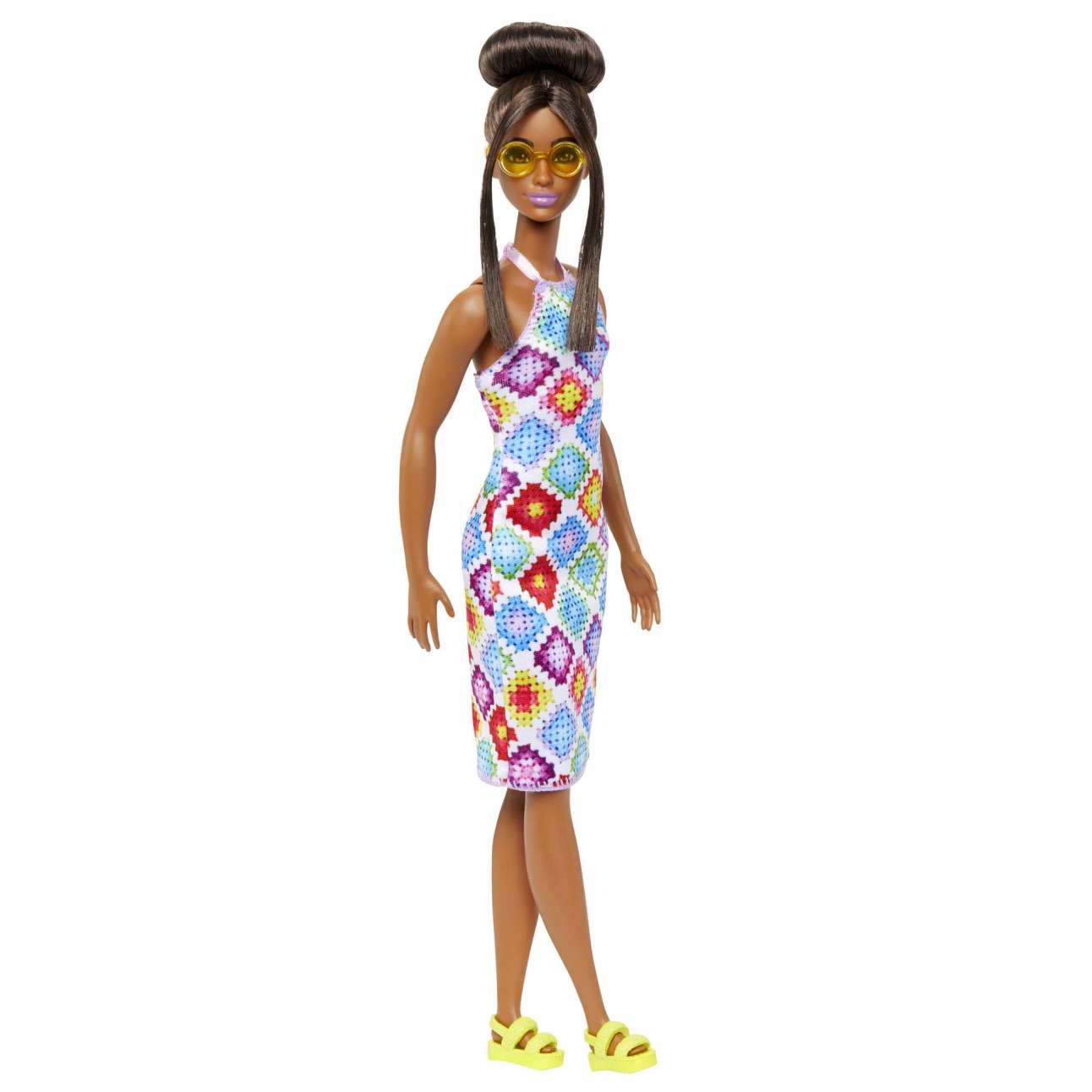 Barbie-Barbie Fashionistas 210-Poupée Bun Et Robe Crochet Dos Nu - Imagen 1 de 7