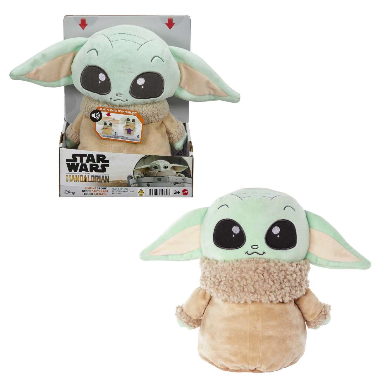 Star Wars Jumping GROGU Feature Plush - Image 1 of 8