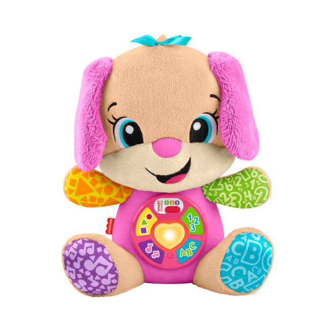 Juguete De Aprendizaje Musical Perrita Con Smart Stages De Laugh & Learn De Fisher-Price, Peluche Rosa Para Bebés En Versión Multilingüe