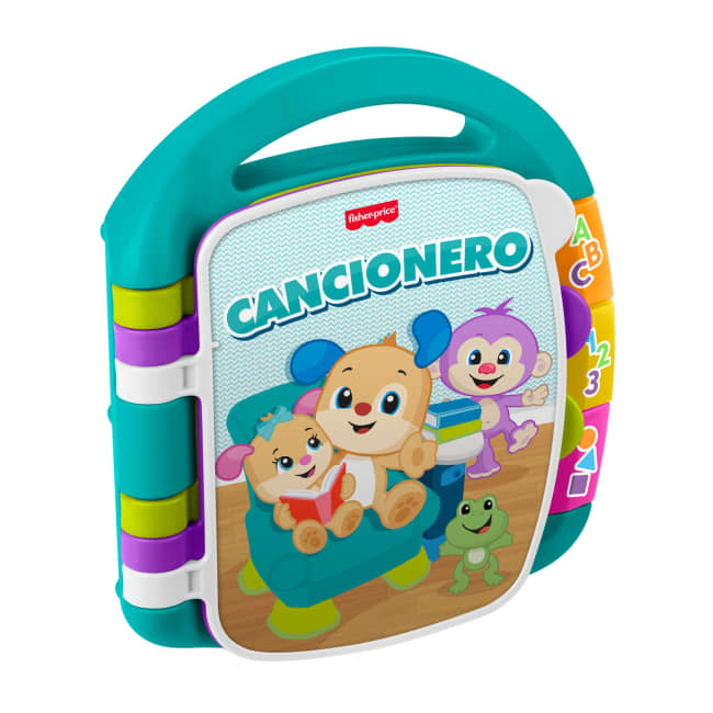 Libro Interactivo De Aprendizaje Laugh & Learn De Fisher-Price, Juguete Musical Electrónico De Aprendizaje De Color Turquesa Para Bebés Y Niños Y Niñas Pequeños, Versión En Castellano