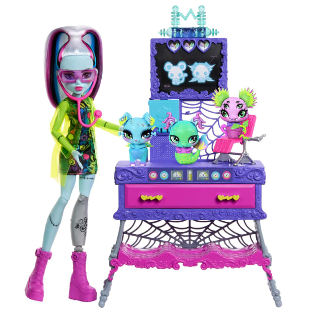 Monster High Make-A-Monster Stwórz pupila Zestaw Lalka i ponad 30 akcesoriów Zabawka 4+