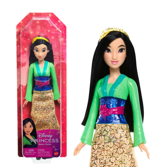 Disney Princess Mulan Doll With Sparkling Fashion & Accessories, Inspired By Disney Movie