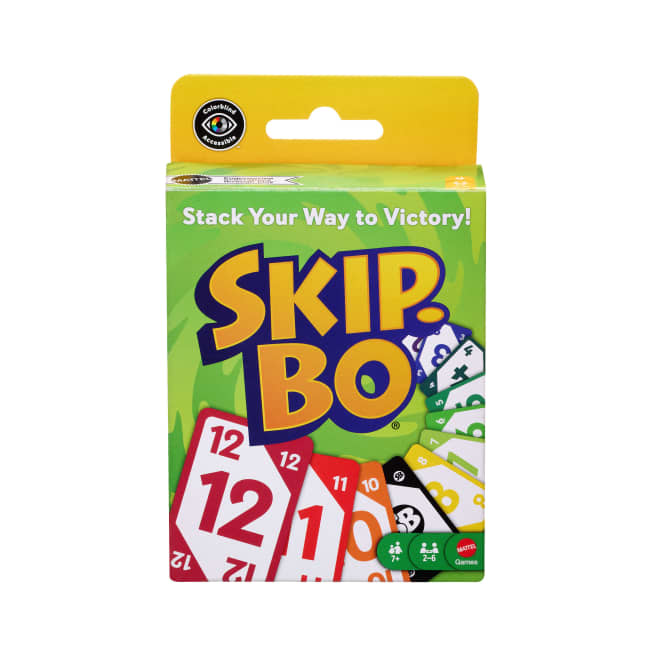 Skip-Bo Kaartspel Voor Kinderen, Volwassenen En Gezinnen, Toegankelijk Kaartspel Voor Mensen Met Kleurenblindheid Voor 2 Tot 6 Spelers