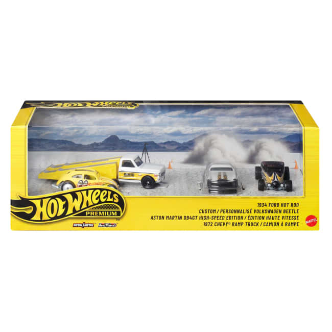 Sergilenmeye Uygun Hot Wheels Koleksiyon Seti Arabalar, 3 Araba Ve 1 Tır