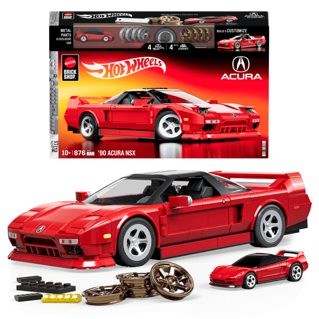 Mattel Brick Shop Hot Wheels '90 Acura Nsx Yapı Oyuncağı (876 Parça), Koleksiyoncular Için