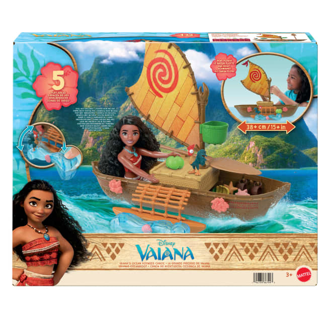 Σετ Παιχνιδιού Disney Το Καράβι Της Βαϊάνα Που Επιπλέει Με 5 Περιοχές Παιχνιδιού, 9 Αξεσουάρ & Φιγούρα Ζώου
