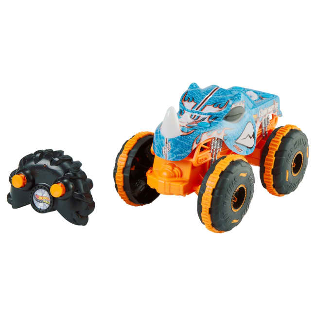 Hot Wheels Monstertrucks Met Afstandsbediening, Rhinomite, Schaal 1:24, Speelgoedtruck Met Afstandsbediening Op Batterijen