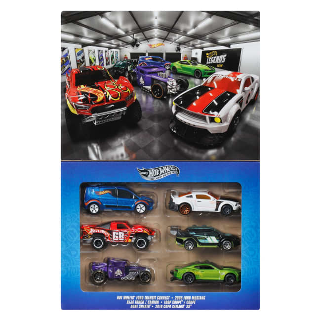 Hot Wheels Die-Cast-Spielzeugautos Und -Trucks Im Maßstab 1:64, Set Mit 6 Legends-Fahrzeugen (Stile Können Abweichen) [Exklusiv Bei Walmart]