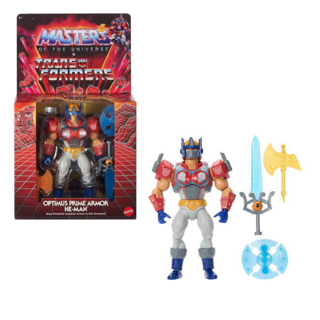 Masters of the Universe Origins x Transformers Optimus Prime He-Man Figurka Zabawka dla dzieci 6+ i kolekcjonerów