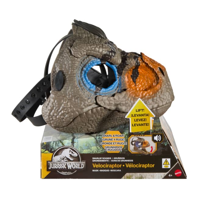 Jurassic World Velociraptor Masker Met Brullende En Grommende Geluiden, Dinosauruskop