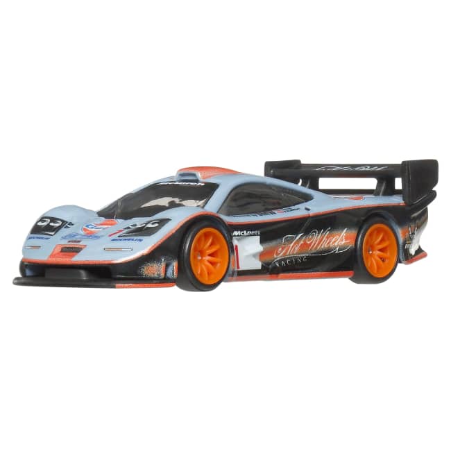 Hot Wheels Premium Le Mans Race Gulf Wielopak pojazdów 3 samochody i 1 transporter Zestaw Zabawki auta dla dzieci 3+ i kolekcjonerów