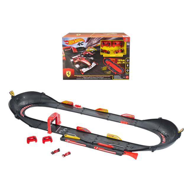 Hot Wheels RC Ferrari Legends Race Baanset Met 2 Op Afstand Bedienbare Auto's (Schaal 1:64)