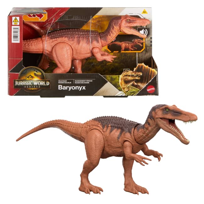 Jurassic World Ryczący dinozaur Figurka do ustawiania z atakiem i dźwiękiem Zabawka dinozaur 4+