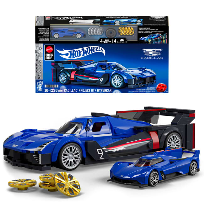 Mattel Brick Shop Σετ Κατασκευής Hot Wheels Cadillac Project Gtp Hypercar (236 Κομμάτια), Για Συλλέκτες