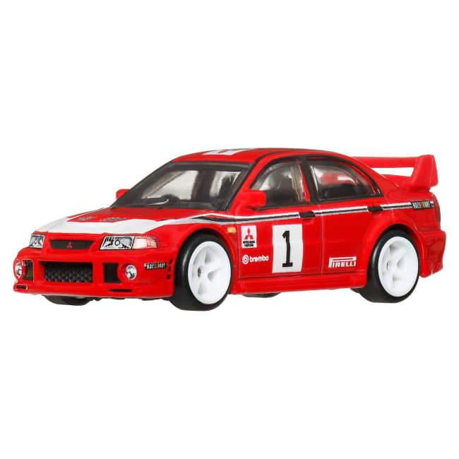 Hot Wheels Premium Kultowe auta Mitsubishi Lancer Evolution VI Samochód 1:64 Zabawka 3+