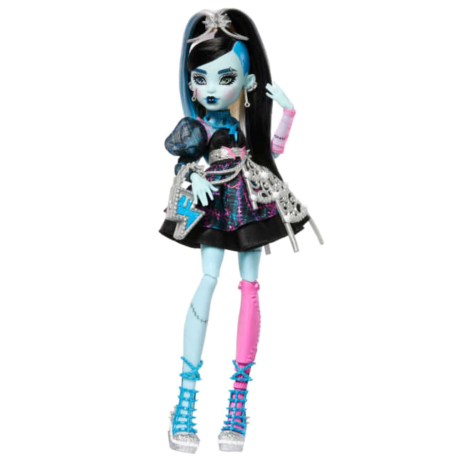 Muñeca Frankie Stein De La Colección Cumplespantos De Monster High Con Vestido De Fiesta, Globo Y Regalo