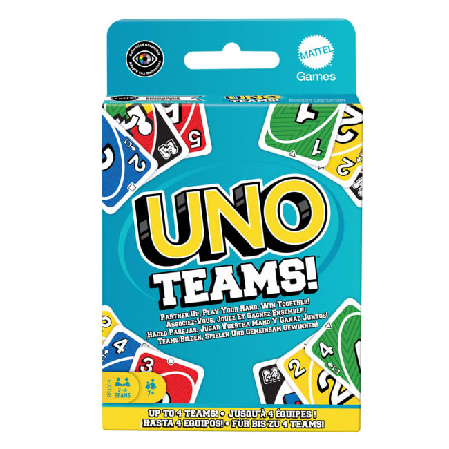 UNO Teams Card Game For Family Nights, Game Nights, Travel, Camping & Parties